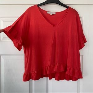 Red t-shirt/blouse from Loft